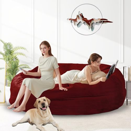 Bean Bag Chair for Adults 3FT, Soft Removable Cover, Light Gray X3039