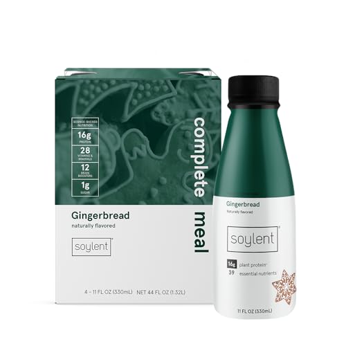 Gingerbread Meal Replacement Shake, Plant Based Protein Drink, 11oz (12 Pack) B2352