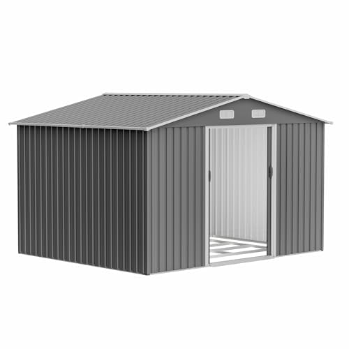 Outdoor Storage Shed, Heavy-Duty All-Weather Tool Shed with Lockable Doors C3585