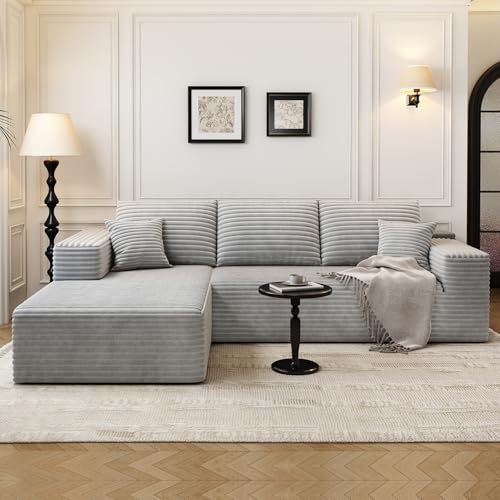 Modular Sectional Sofa with Ottoman, U-Shaped Deep Seat Couch for Living Room O870