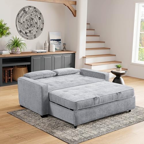 Convertible Sleeper Sofa, Queen Size, Navy Q5867