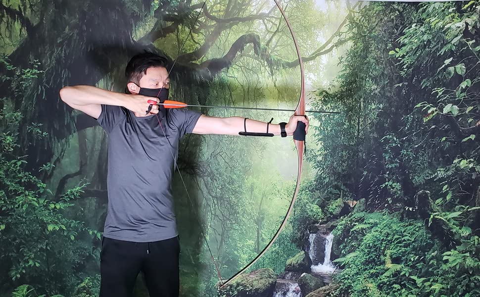 68" Traditional Wood Longbow for Archery Target Hunting Y428132