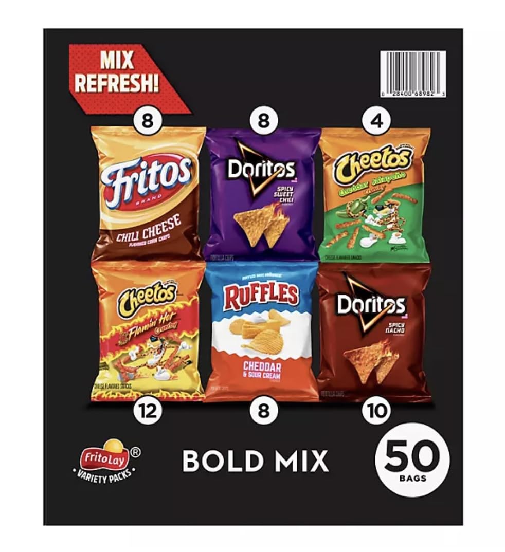 Variety Pack Chips and Snacks (50 ct.) J383