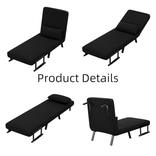 Sleeper Sofa Bed with Side Pocket, Convertible Futon Couch for Living Room X8857