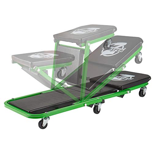 Mechanic Creeper 300 Lbs Black/Green J478