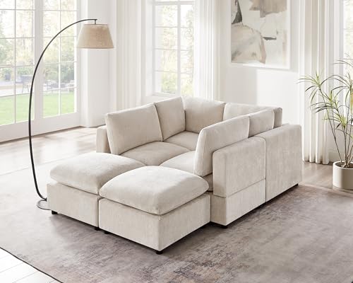 Modular Sectional Sofa with Ottoman for Small Apartments G42700