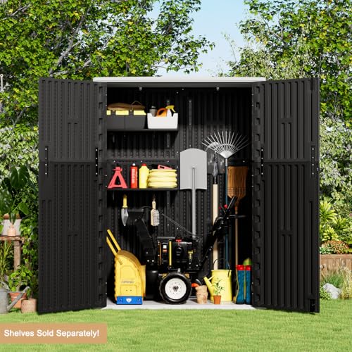 Outdoor Vertical Storage Shed, 57 Cu.ft, Waterproof, Lockable, Brown G868262