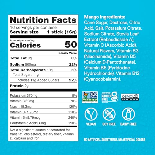 Hydration Multiplier Electrolyte Powder Drink Mix, Lemon Lime, 16 Servings L918917
