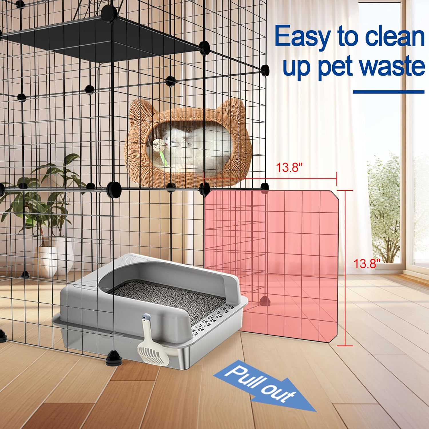 3-Tier Catio Outdoor Cat Enclosure for 1-3 Cats O4501