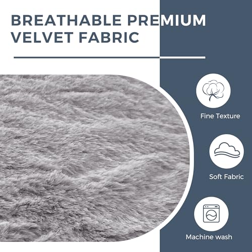 Giant Bean Bag Chair Bed for Adults, Convertible Floor Sofa Mattress R473823