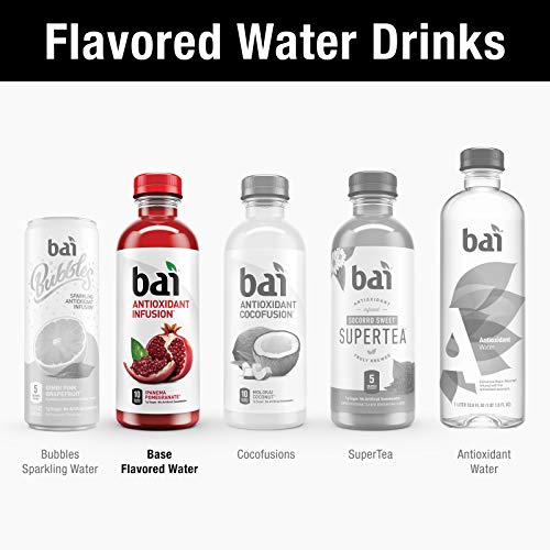 Coconut Flavored Water, Antioxidant Infused Drinks, 18 fl oz Bottles (Pack of 12) H909