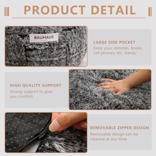 Giant Faux Fur Bean Bag Chair for Adults with Filler T74545
