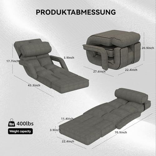 Folding Floor Chair with Adjustable Backrest, Portable Recliner Seat for Adults N6716