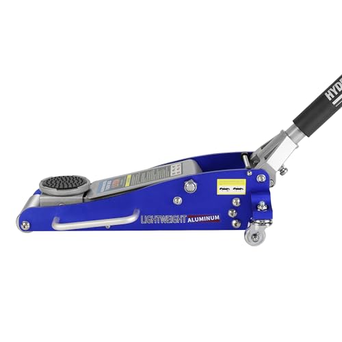 Heavy Duty Hydraulic Floor Jack, Low Profile Steel Racing Jack, 2 Ton Capacity, Blue H1350