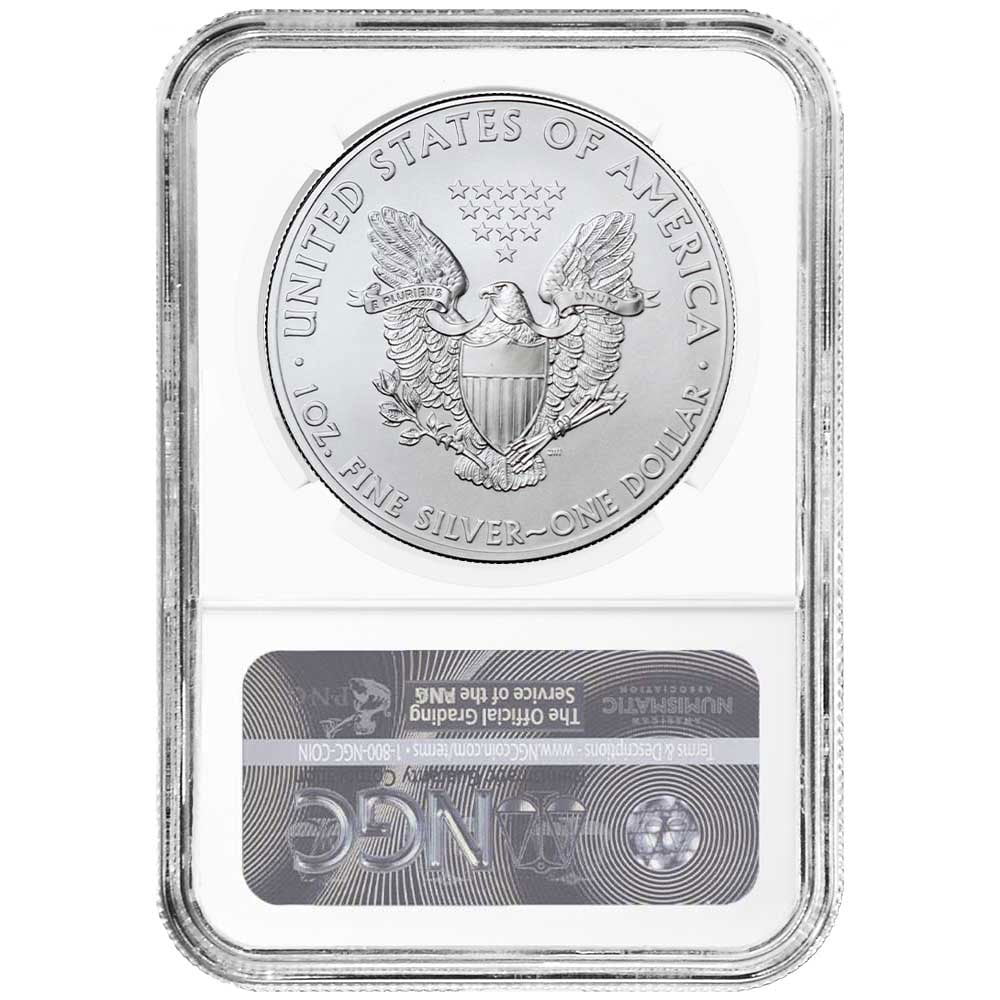 $1 American Silver Eagle NGC MS69 Emergency Production W505215