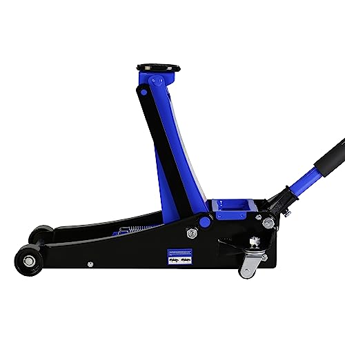 Heavy Duty Hydraulic Floor Jack, Low Profile Steel Racing Jack, 2 Ton Capacity, Blue H1350