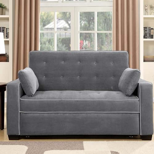 Convertible Sleeper Sofa, Queen Size, Navy Q5867