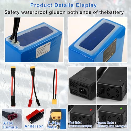 52V 20Ah Electric Bike Battery with 3A Charger and Connectors S825052