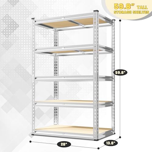 Storage Shelves 6 Tier Heavy Duty Metal Shelving Adjustable L7515