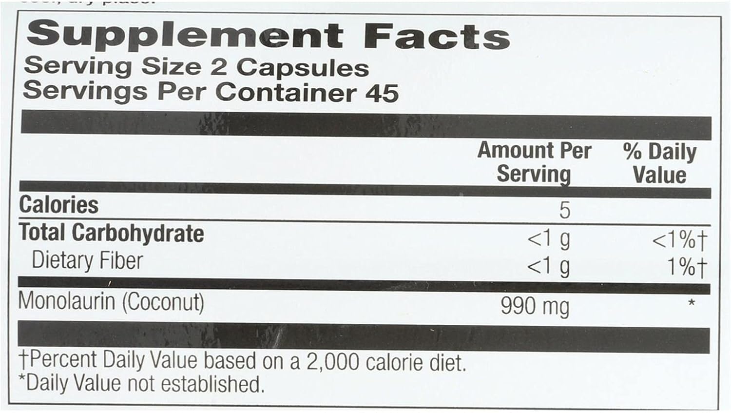Monolaurin 90 Veggie Capsules M93231