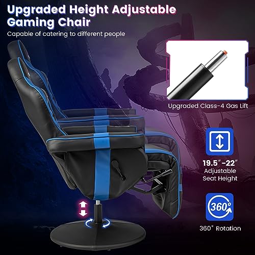 Massage Gaming Chair with Adjustable Backrest and Footrest G669073