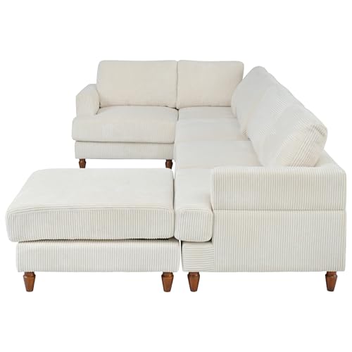 Modular Sectional Sofa with Ottoman, U-Shaped Lounge Couch H930