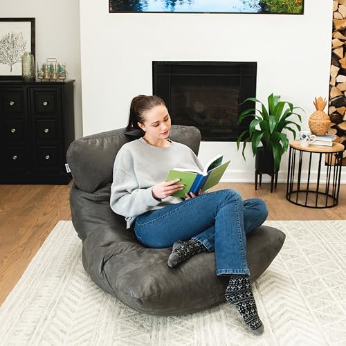 Dorm Bean Bag Chair with Drink Holder and Pocket, 3 feet R2503