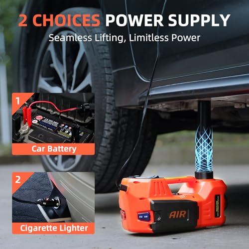 Car Jack 5 Ton 12V Portable Hydraulic Vehicle Lift with Inflator Pump P51948