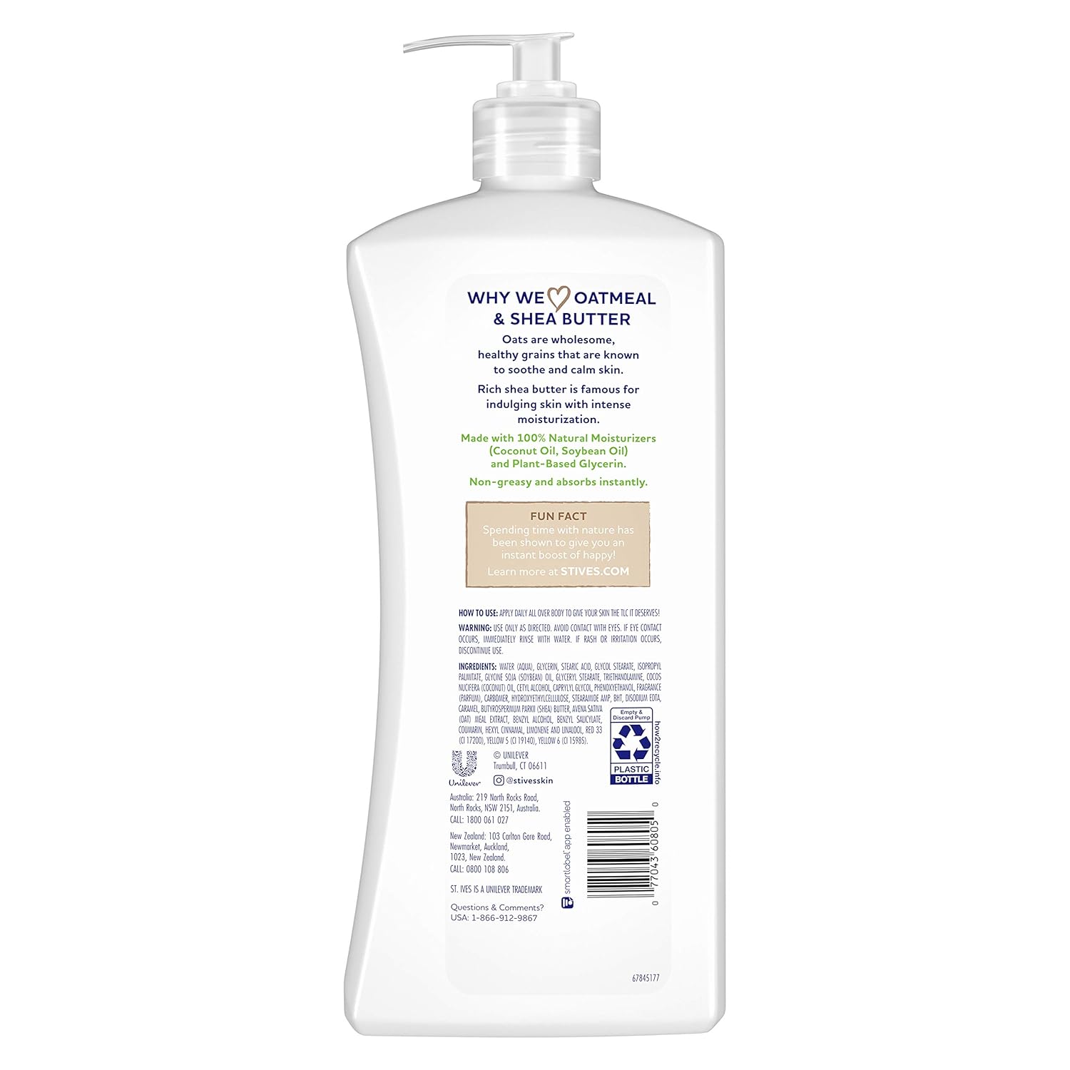 Soothing Hand & Body Lotion for Dry Skin with Oatmeal & Shea Butter, 21 oz I4855