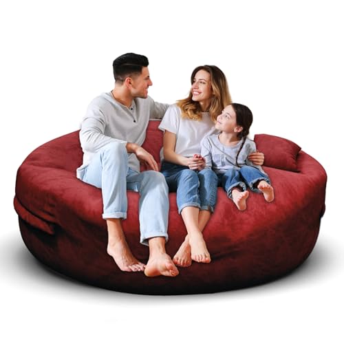 Bean Bag Chair for Adults 3FT, Soft Removable Cover, Light Gray X3039