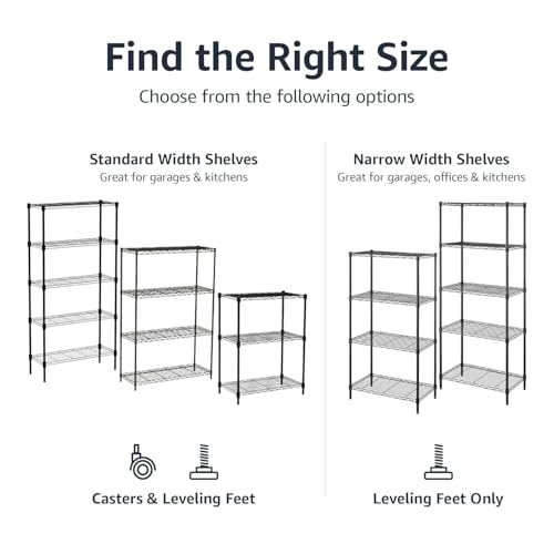 5-Shelf Adjustable Heavy Duty Steel Wire Storage Shelving Organizer, 36" L x 14" W x 72" H X6421