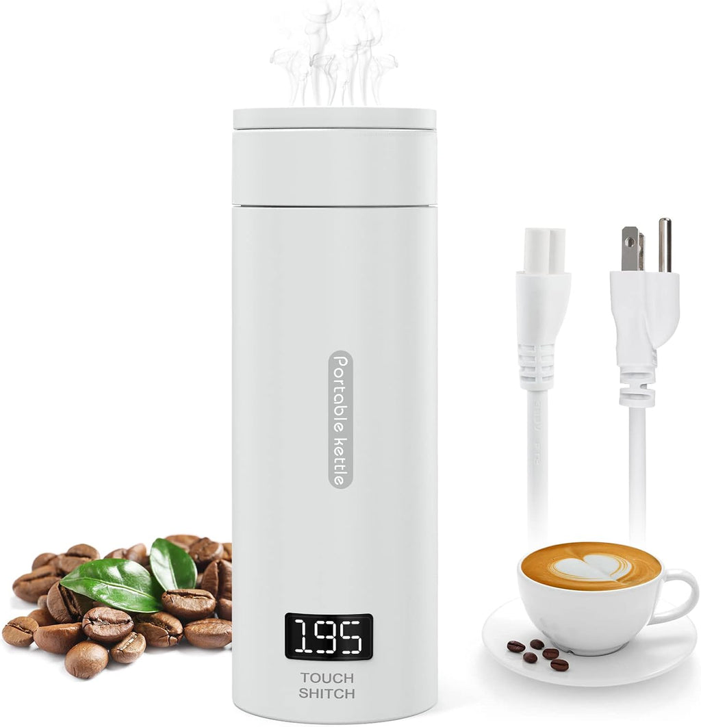 Portable Electric Tea Kettle, 380ml, Auto Shut-Off & Boil Dry Protection M19887