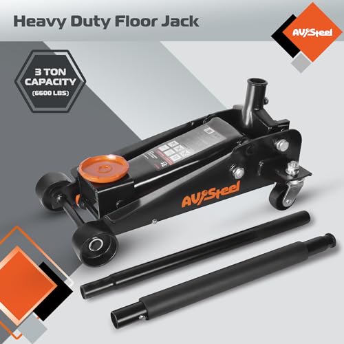 Heavy Duty Hydraulic Floor Jack, 3 Ton Capacity, Quick Lift for Cars X687