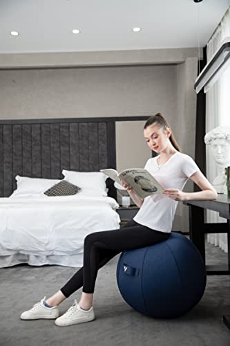 Exercise Ball Chair with Cover for Office, Home, Pilates and Yoga I468
