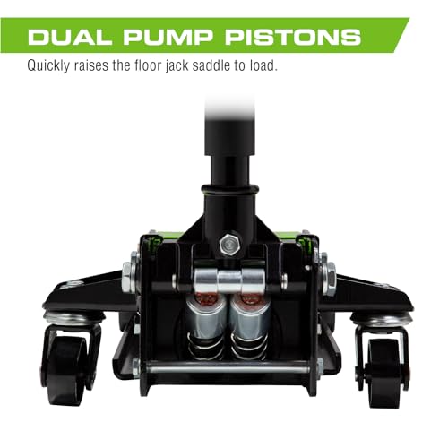 3-Ton Quick Rise Aluminum Floor Jack with Dual Pump Pistons P546655