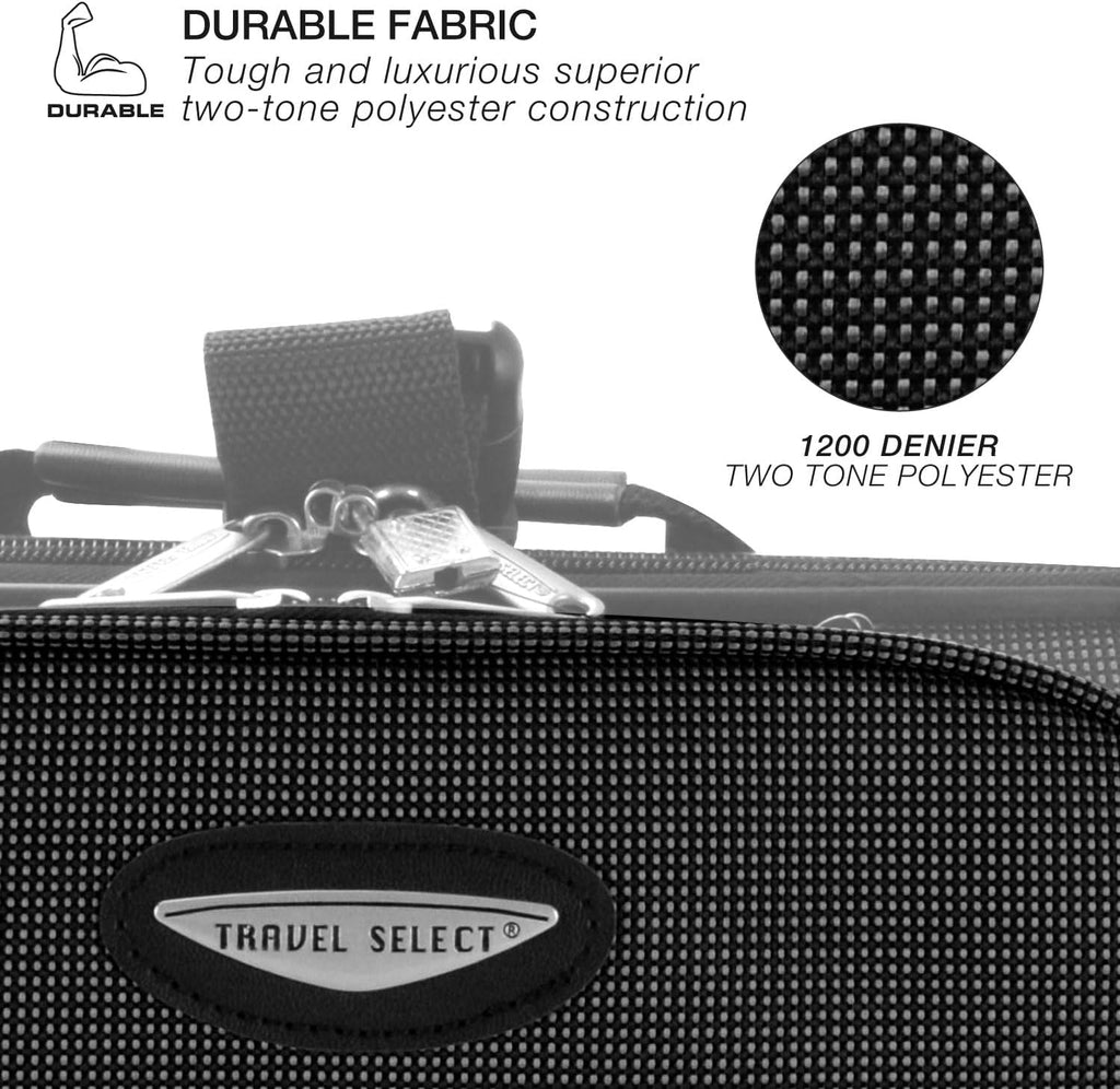 Expandable Rolling Upright Luggage, Navy, 2-Piece Set K483085