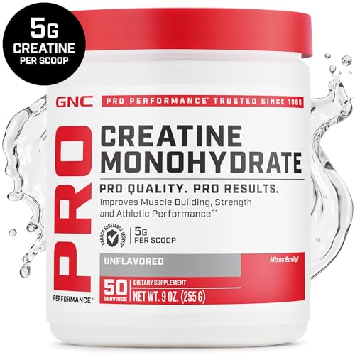 Creatine Monohydrate Powder, 5g Per Serving, 50 Servings G59508