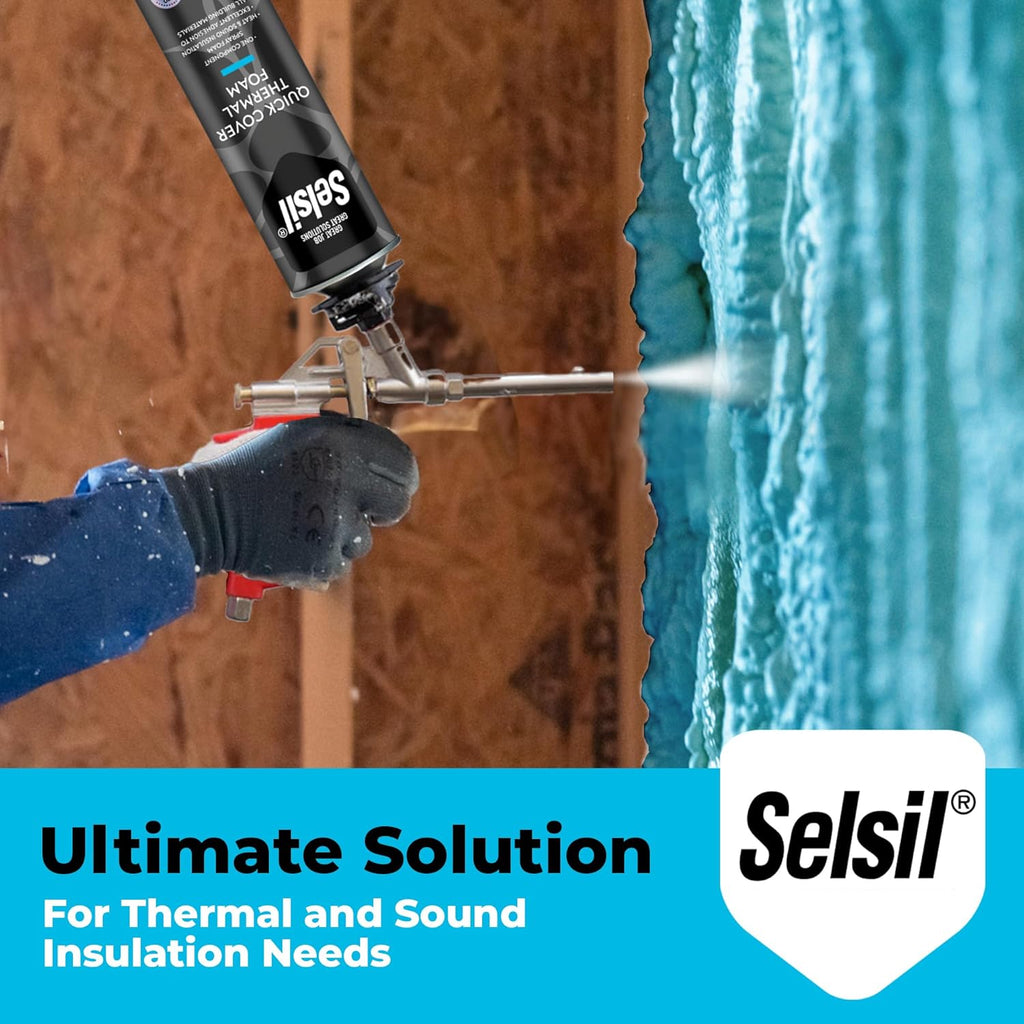 Spray Foam Insulation (12 Pack) - Thermal & Sound Insulation for Walls, Roof, Hard-to-Reach Areas Q157778
