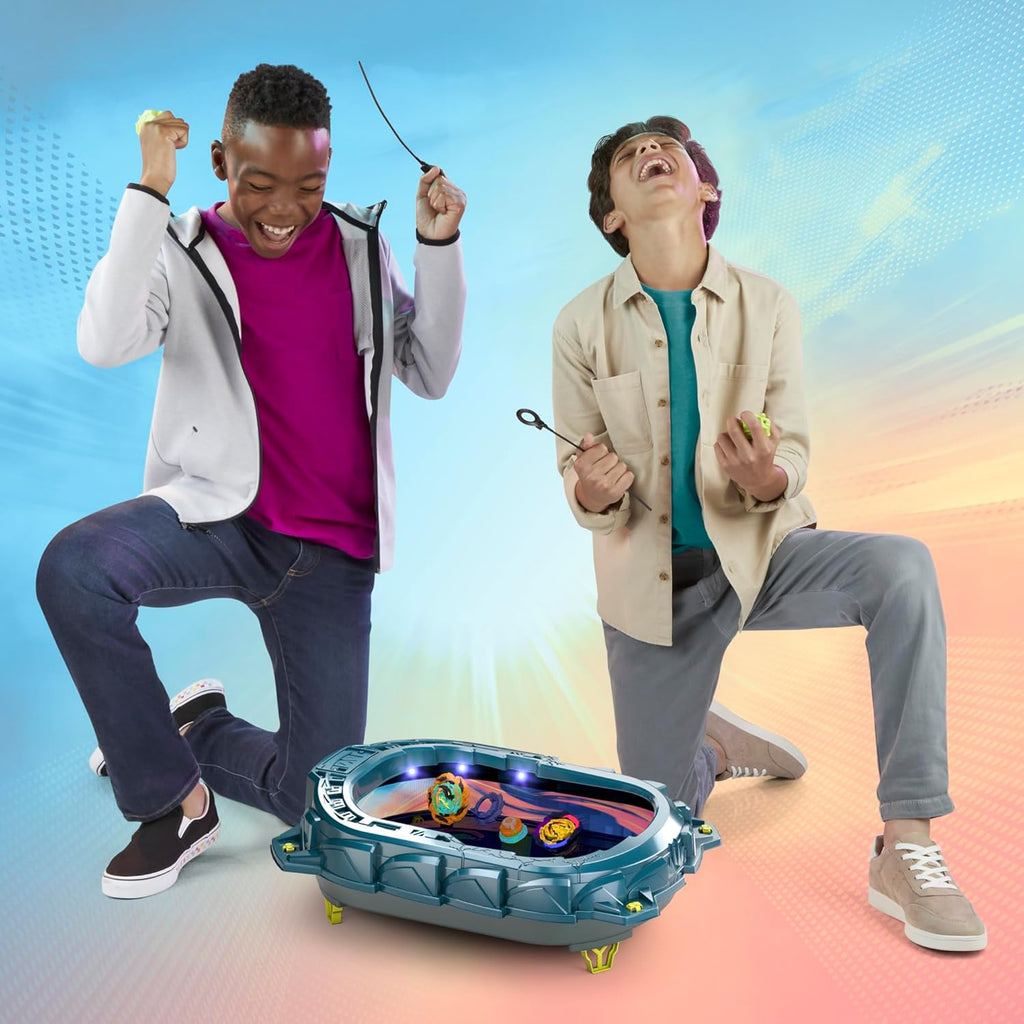 Spinning Tops Battle Set with Stadium and 2 Launchers, Toys for Ages 8 and Up Z3444
