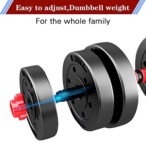 Adjustable Dumbbells Set of 2, Convertible to Barbell, 20-80 lbs for Home Gym P4557