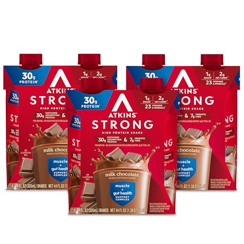 High Protein Shake, Milk Chocolate, 30g Protein, Low Carb, 12 Count Q549982