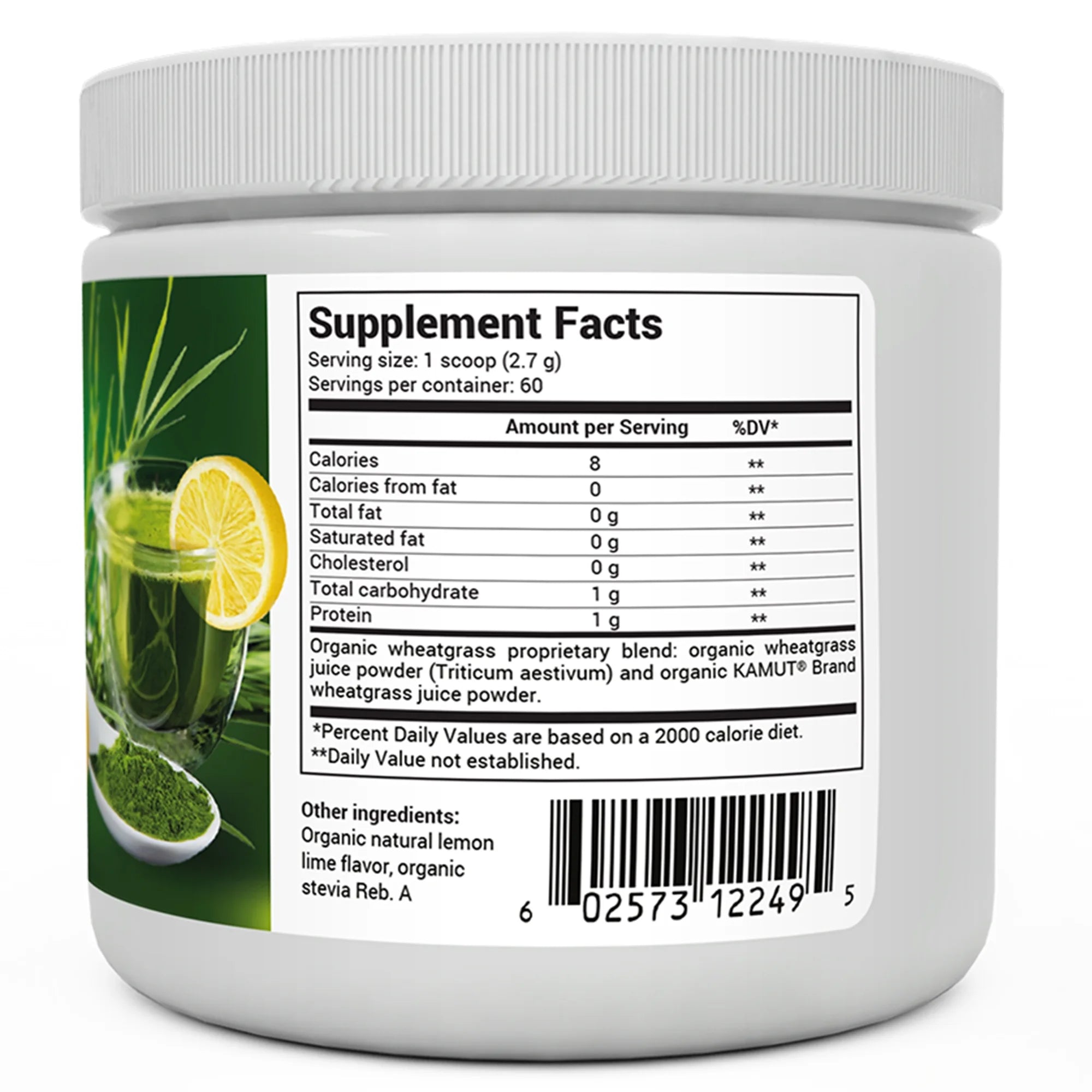 Organic Wheatgrass Superfood Powder, Lemon Flavor, 164g K353