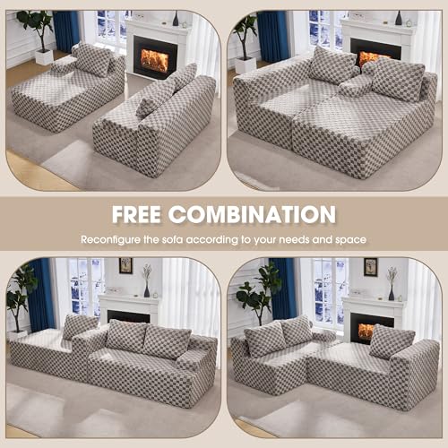 Modular L-Shape Sectional Sofa with Oversized Chaise A47792