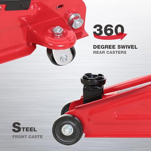 Hydraulic Trolley Floor Jack with Storage Case, 1.5 Ton Capacity G957043