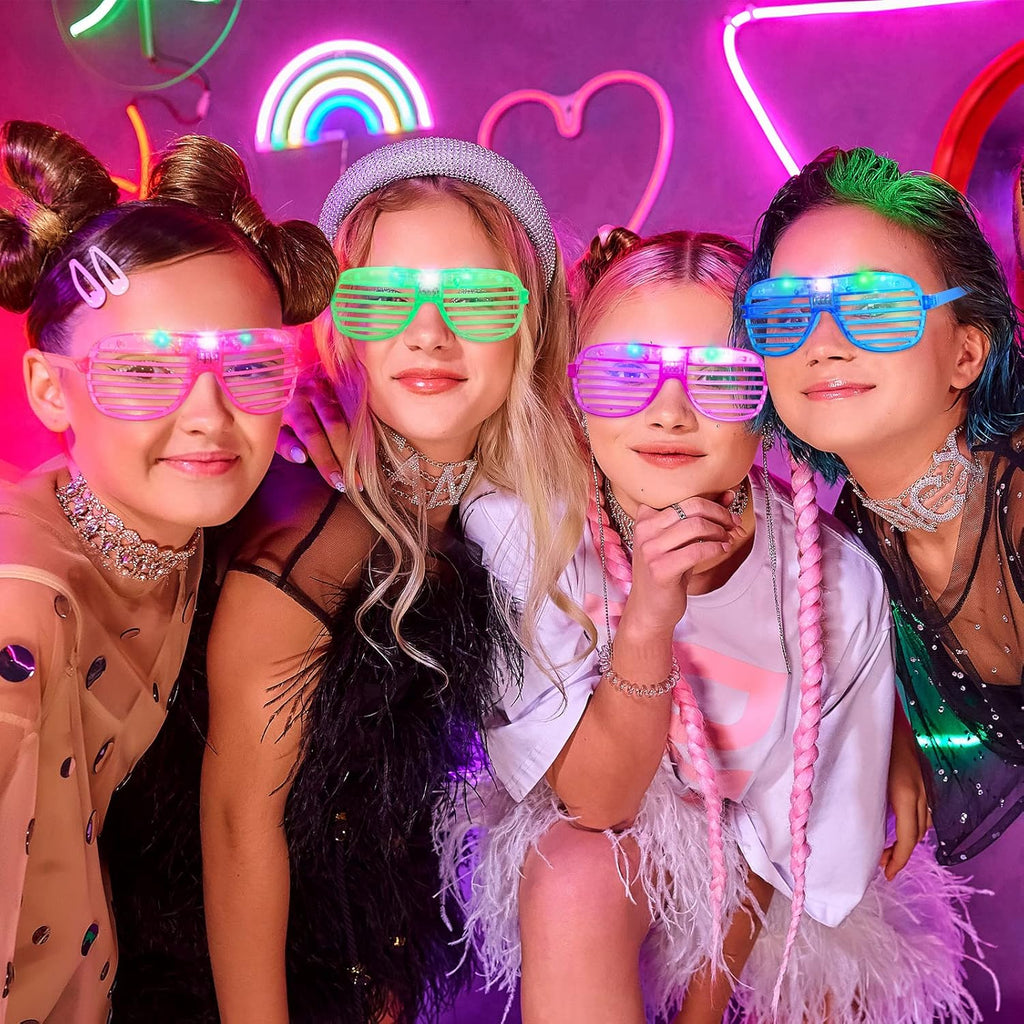 15 Pack Light Up LED Glasses for Kids Adults Party Favors X3283