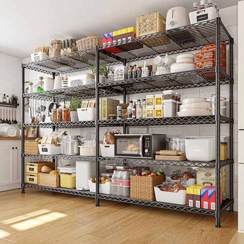 Metal Storage Shelving Unit 5-Tier Heavy Duty Adjustable Wire Shelves F25196