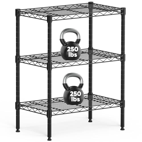 4-Shelf Storage Shelving Unit, Adjustable Metal Wire Racks, Heavy Duty Standing Shelf Organizer W583383