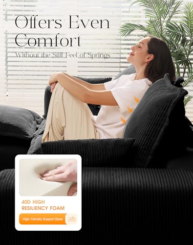 Modular Sectional Sofa with L-Shape Chaise, Deep Seat, No Assembly Required M95554