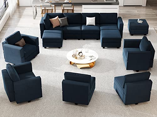 Modular Velvet Sectional Sofa with Chaise Lounge and Storage X4138