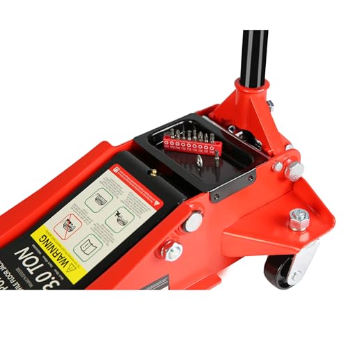 Heavy Duty Hydraulic Floor Jack, Low Profile Steel Racing Jack, 2 Ton Capacity, Blue H1350